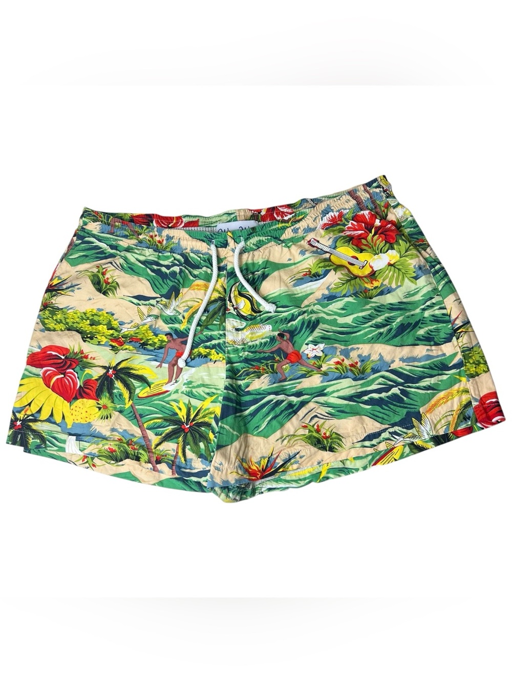Winwin Hawaiian Print Men’s Size Large Swim Trunks Shorts